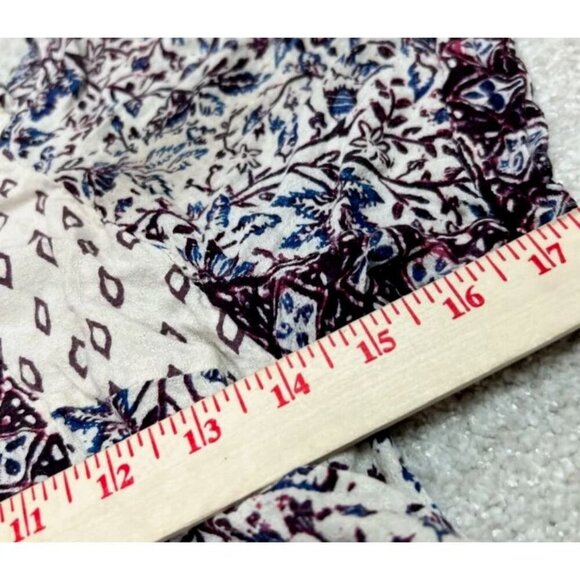 Free People Blouse Women’s Multicolored Floral Short Sleeve Size XS - Picture 3 of 8